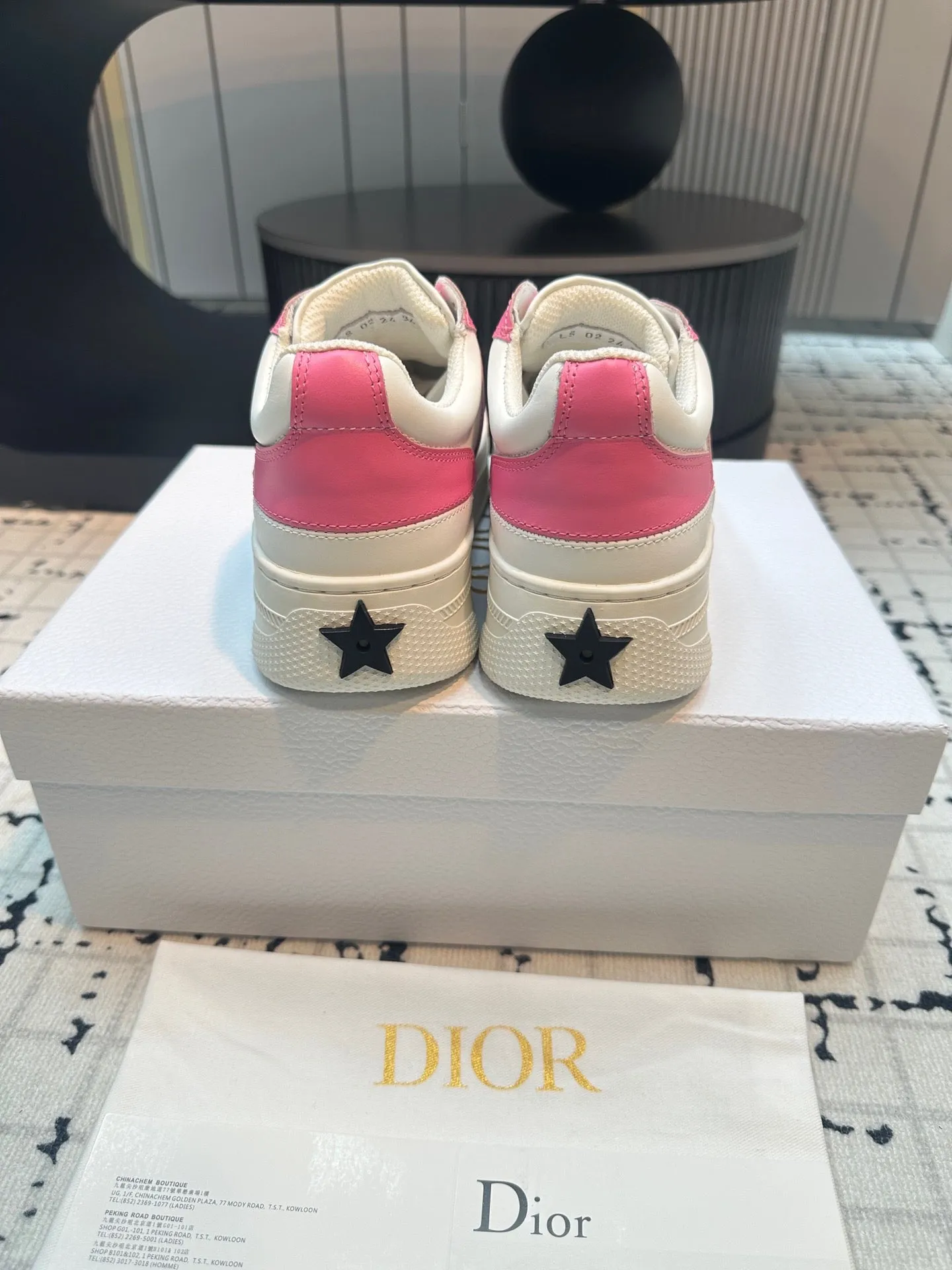 DOR Star Platform Sneaker Pink Calfskin and Suede-162