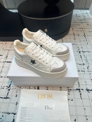 DOR Star Platform Sneaker White Calfskin and Suede-161