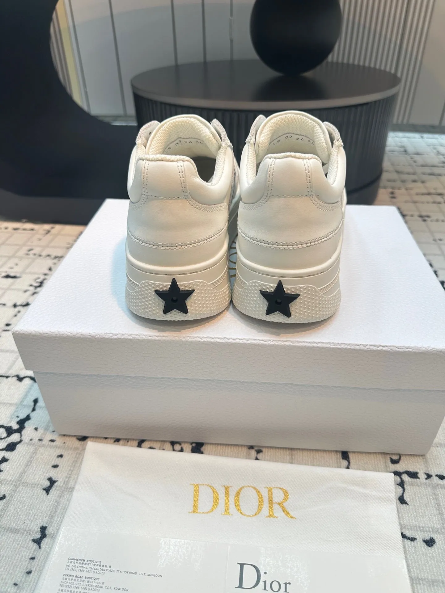 DOR Star Platform Sneaker White Calfskin and Suede-161