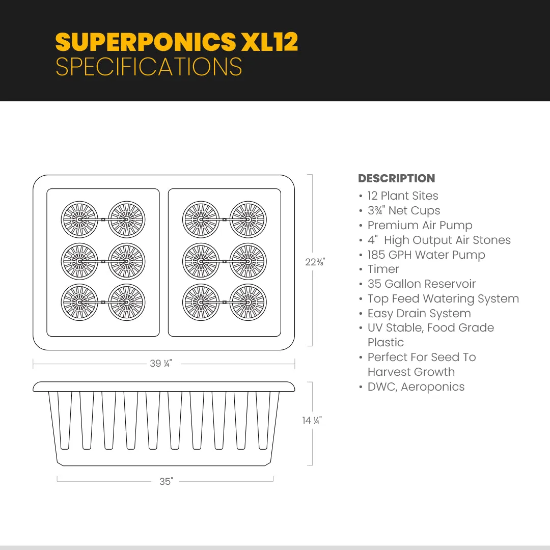 DWC Hydroponic System - XL 12