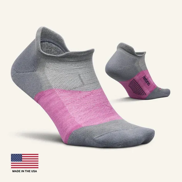 Feetures! | Merino 10 | Max Cushion | No Show Tab | Amethyst Gray