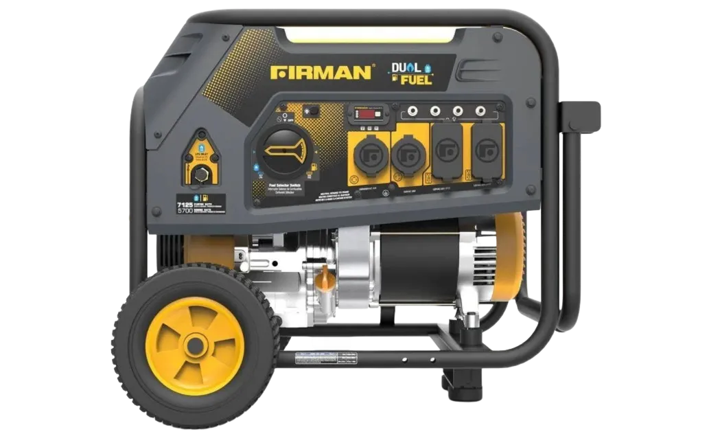 Firman H05752 5700W/7125W 30 Amp Recoil Start Dual Fuel Portable Generator New