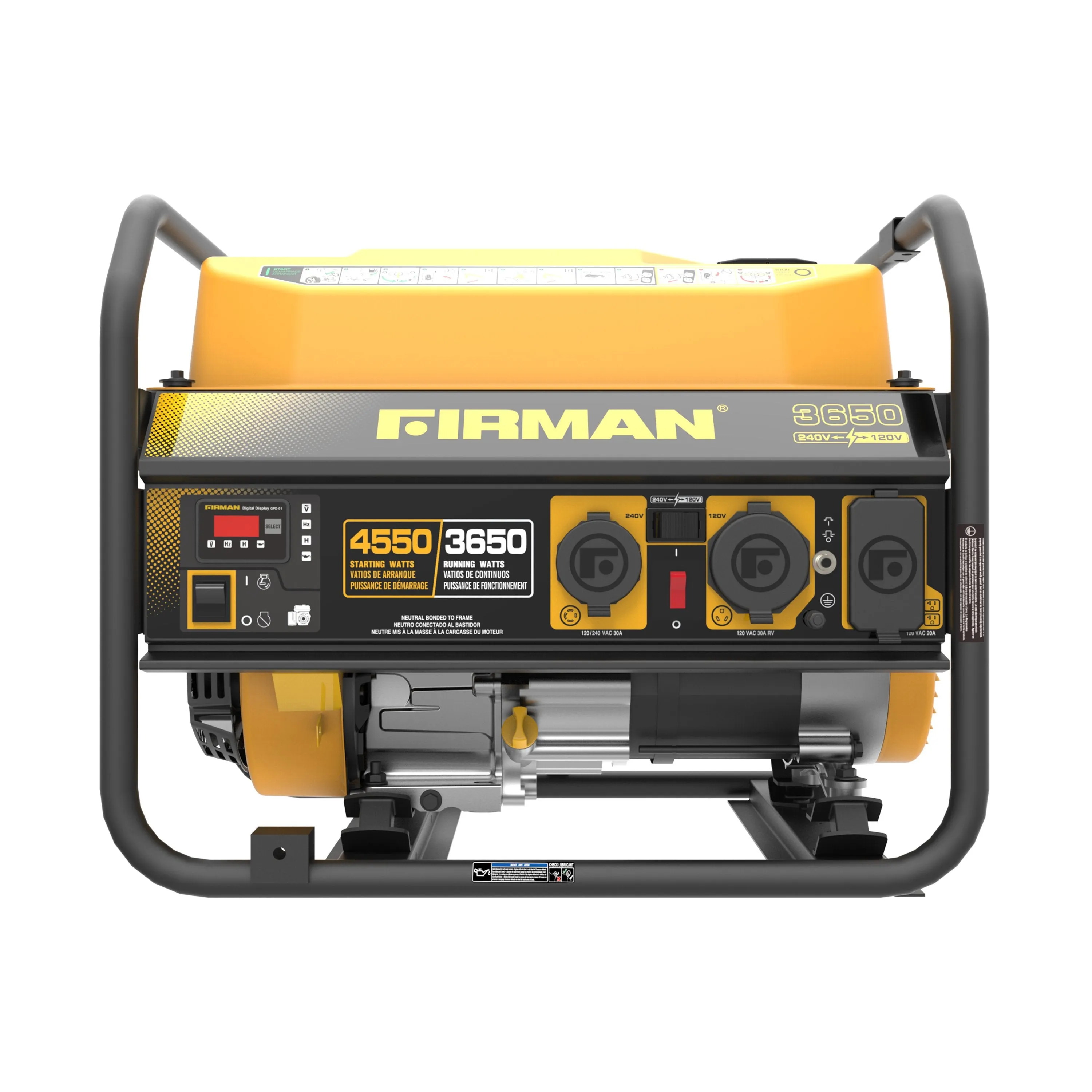 FIRMAN P03605 4550/3650 Watt 120/240 V Gas Recoil Start Generator, cETL