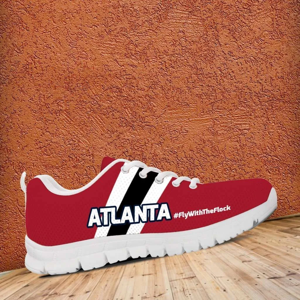 #FlyWithTheFlock Atlanta Fan Mesh Fabric Running Shoes