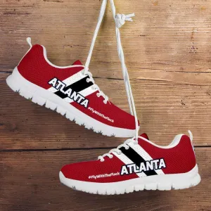 #FlyWithTheFlock Atlanta Fan Mesh Fabric Running Shoes