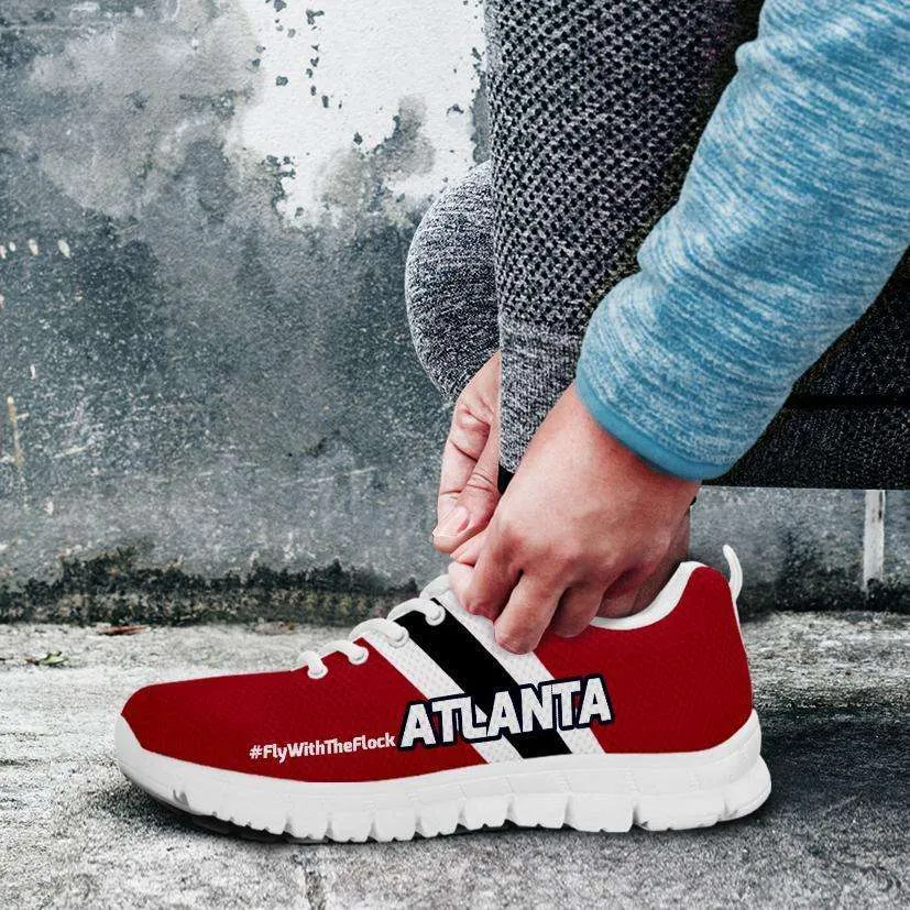 #FlyWithTheFlock Atlanta Fan Mesh Fabric Running Shoes