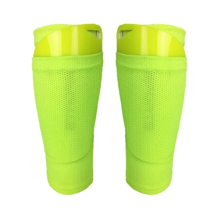 Football Shin Pads   Socks Sports Protective Equipment, Color: Fluorescent Green (L)