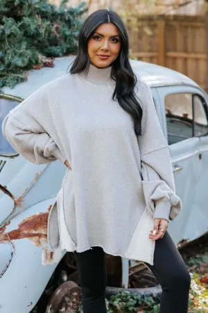 Free People Wonderful Grey Pullover