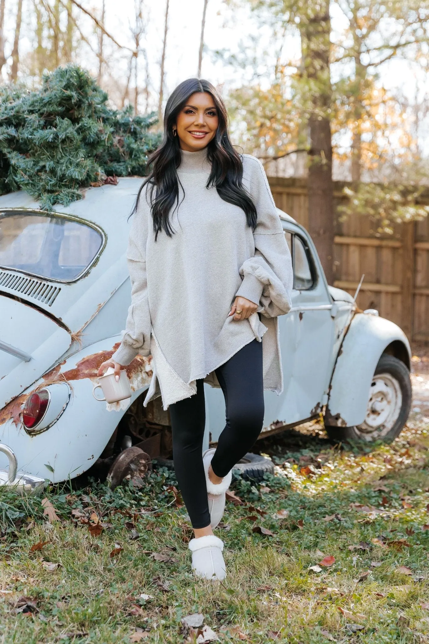 Free People Wonderful Grey Pullover