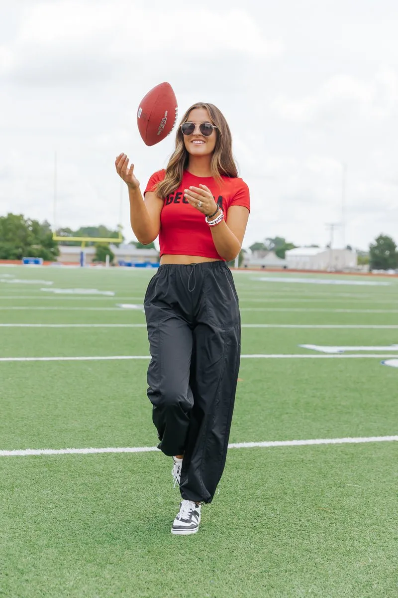 Game On Black Parachute Pants - FINAL SALE