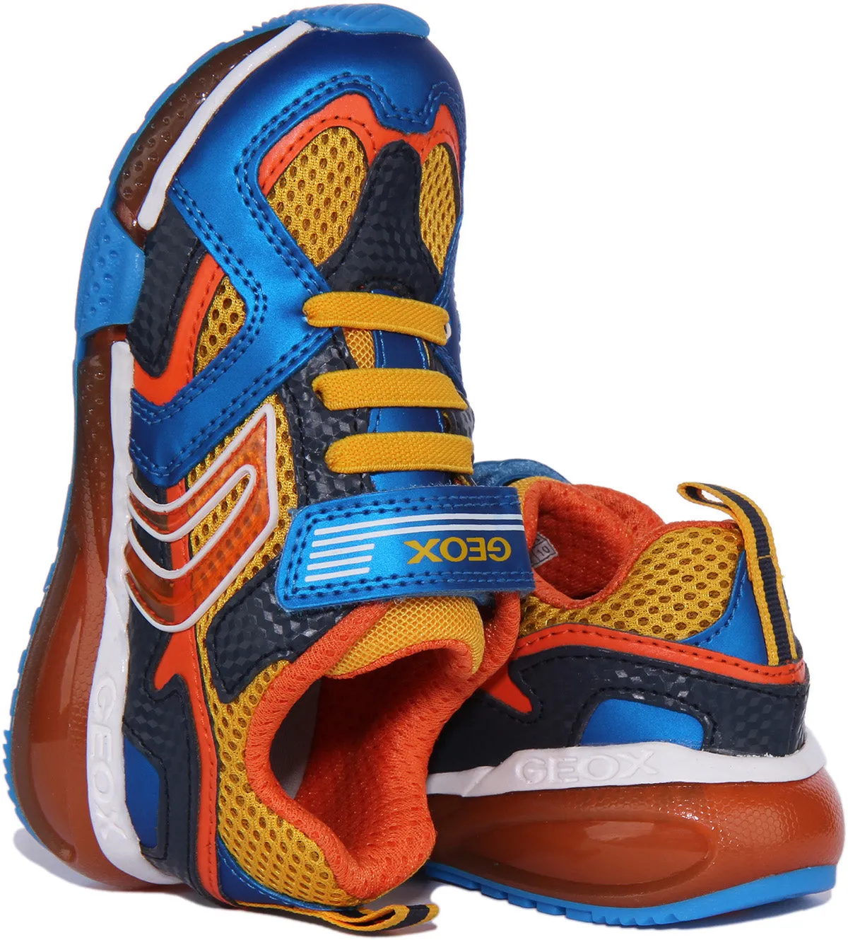 Geox J Bayonyc B. A In Blue Yellow For Infants