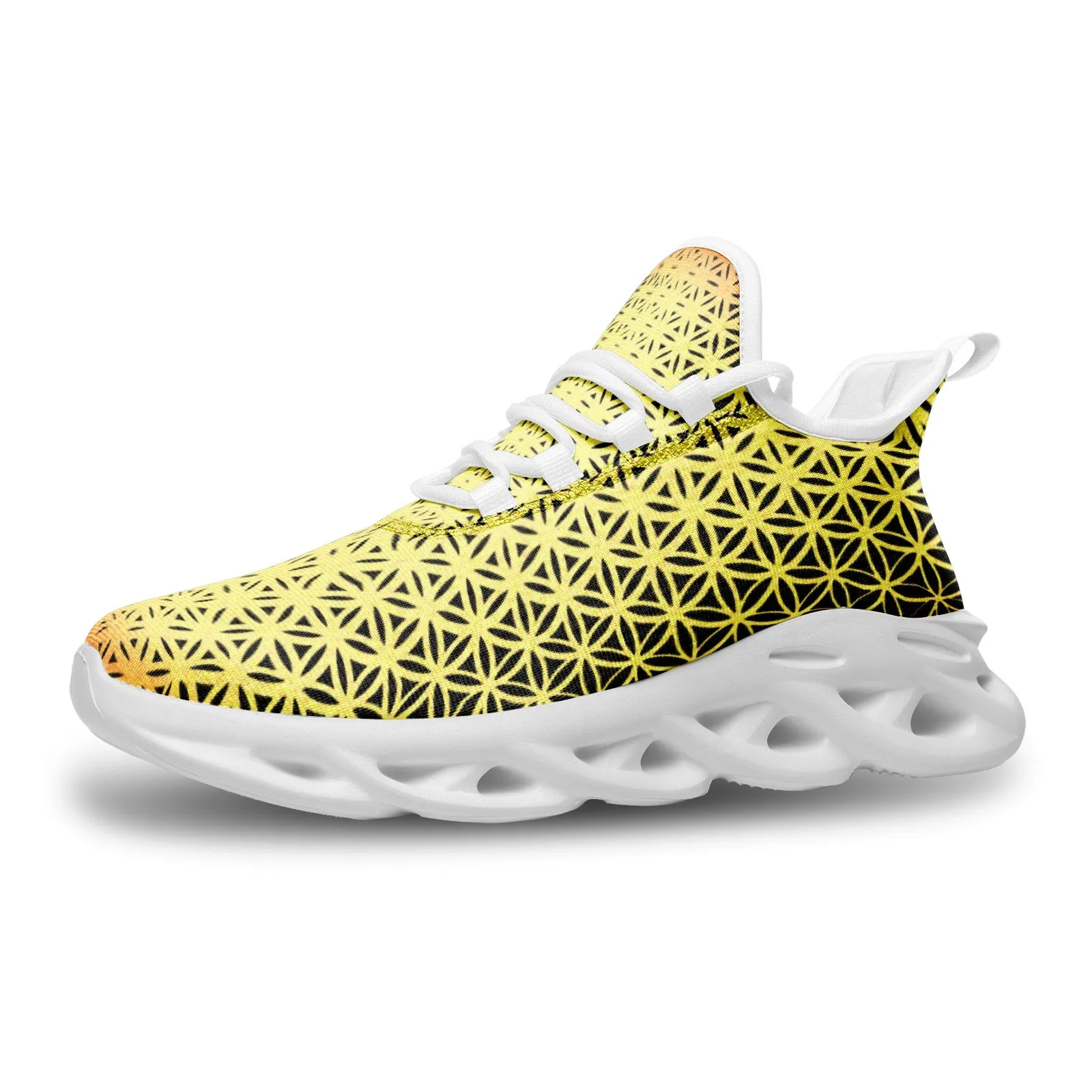 Golden Flower Unisex Bounce Mesh Knit Sneakers