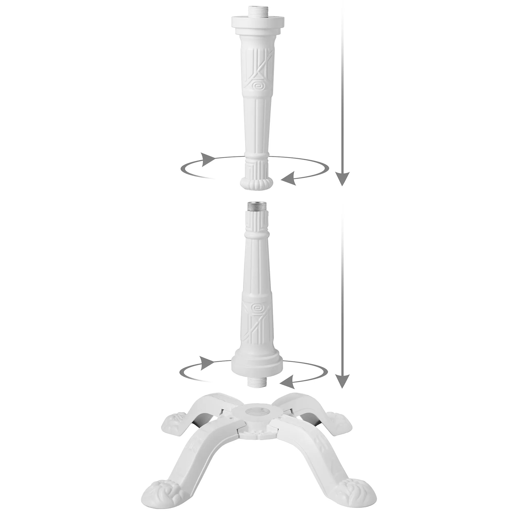 Gumball Machine Stand - White, Fits 15" Olde Midway Candy Dispensers