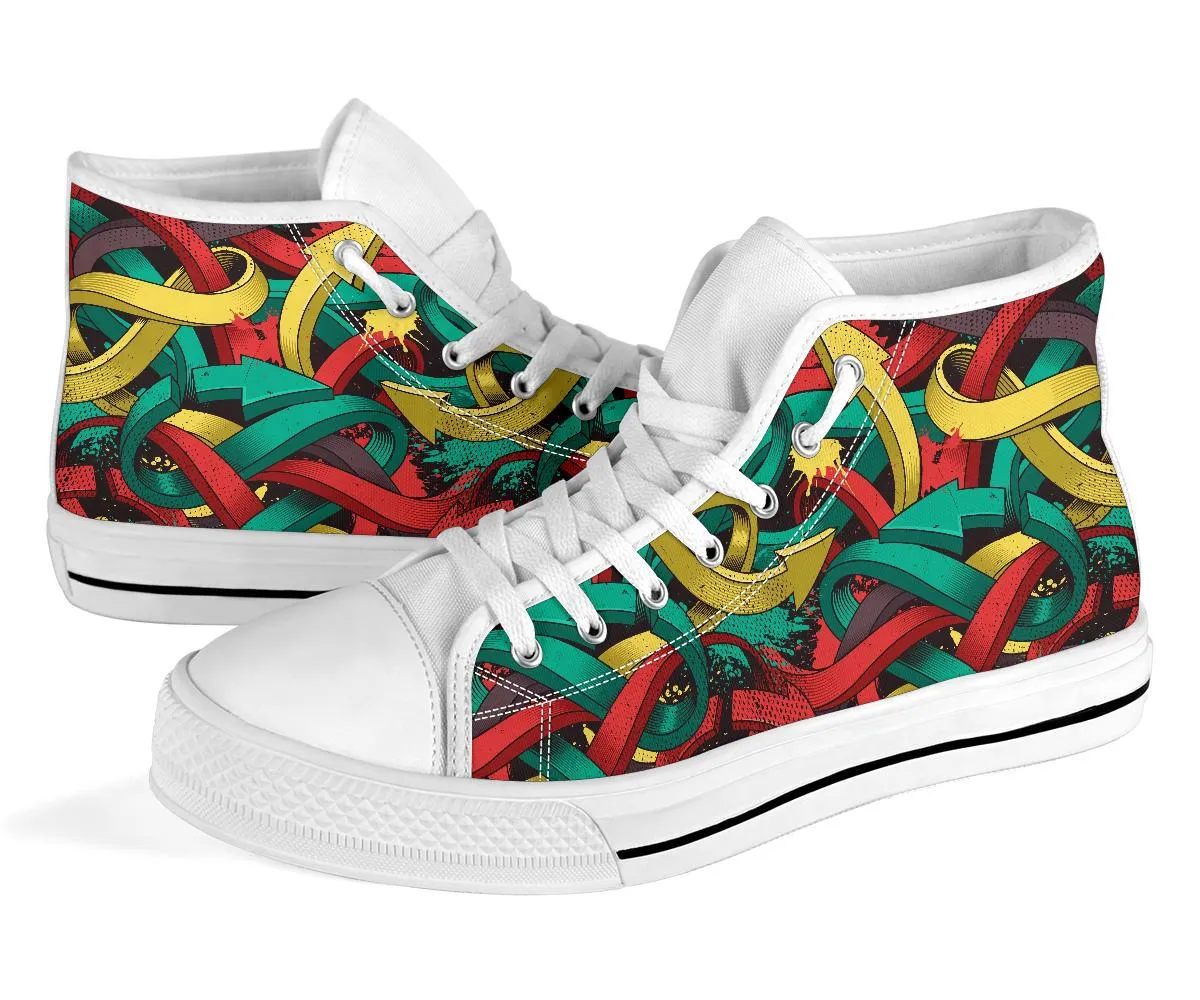 High Top Sneakers - Graffiti Fashion #12 | Custom Shoes, Street Fashion, Custom High Tops, Unique Shoes