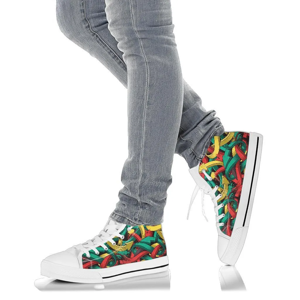 High Top Sneakers - Graffiti Fashion #12 | Custom Shoes, Street Fashion, Custom High Tops, Unique Shoes