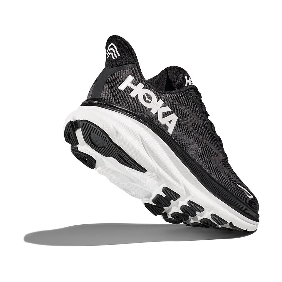 HOKA Men's Clifton 9 Wide Black/White