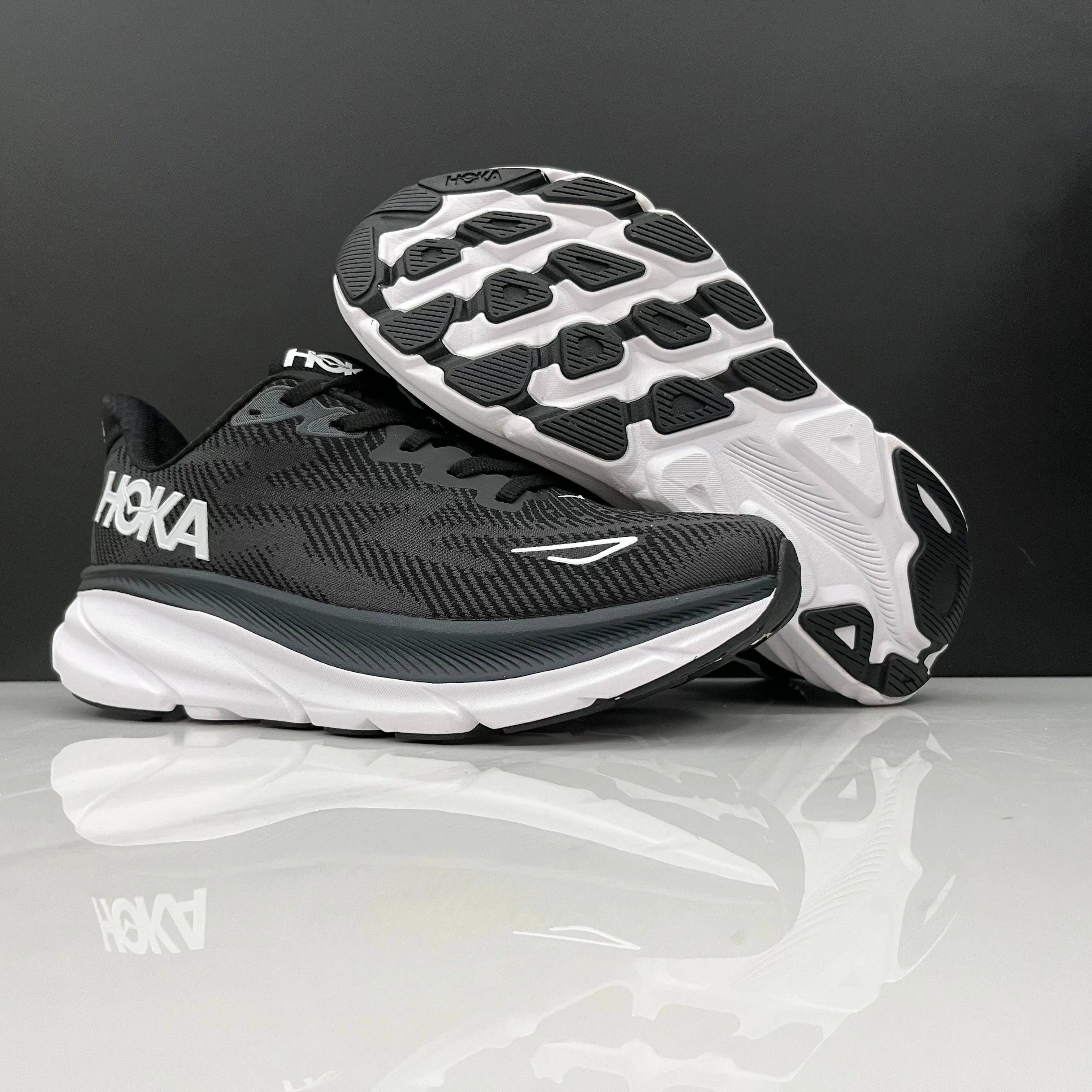 HOKA One Clifton 9 lightweight breathable running trainers for men and women