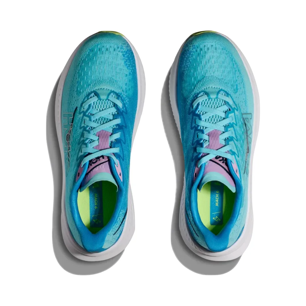 Hoka Women's Mach 6 Sneaker in Cloudless/Waterpark