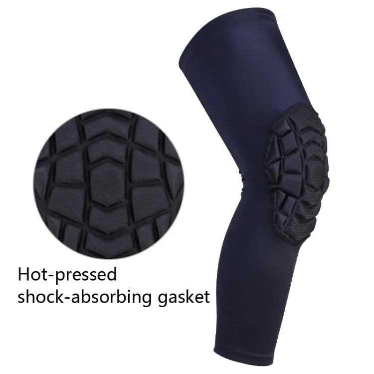 Hot Pressed Honeycomb Knee Pads Basketball Climbing Sports Knee Pads Protective Gear, Specification: XXL (Black)