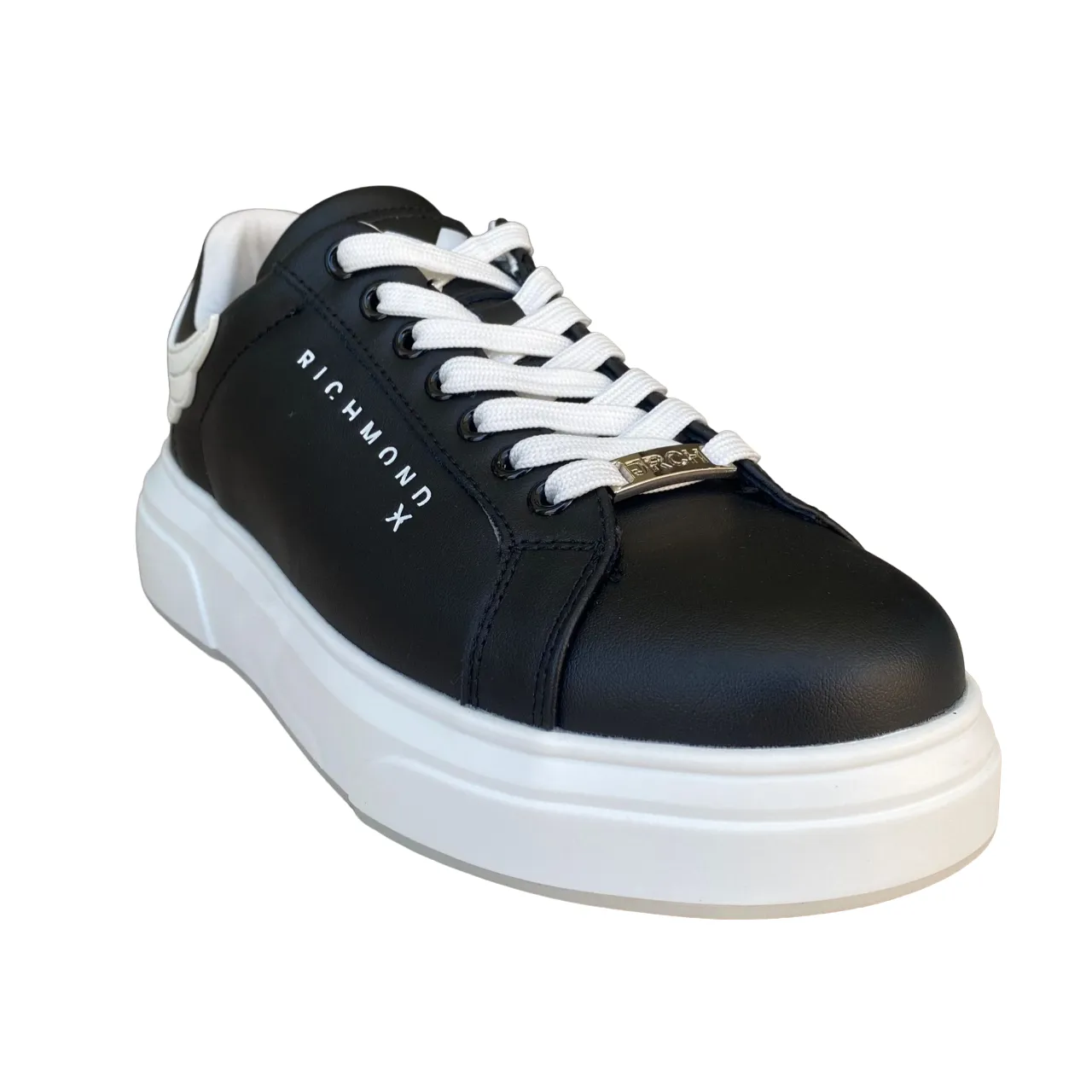 John Richmond scarpa sneakers da uomo in pelle Action 20007/CP B nero