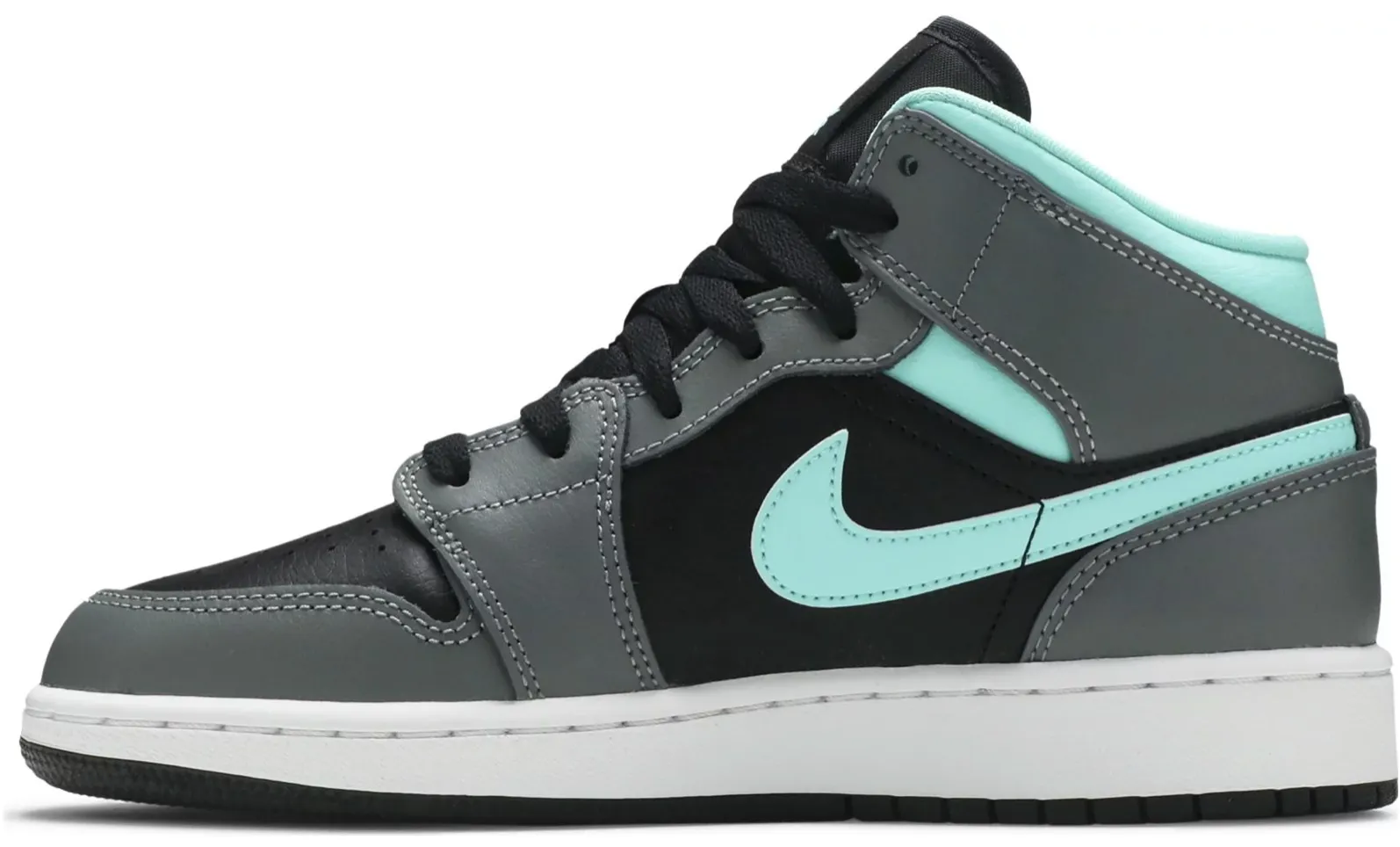 JORDAN 1 MID GREY AQUA (GS)