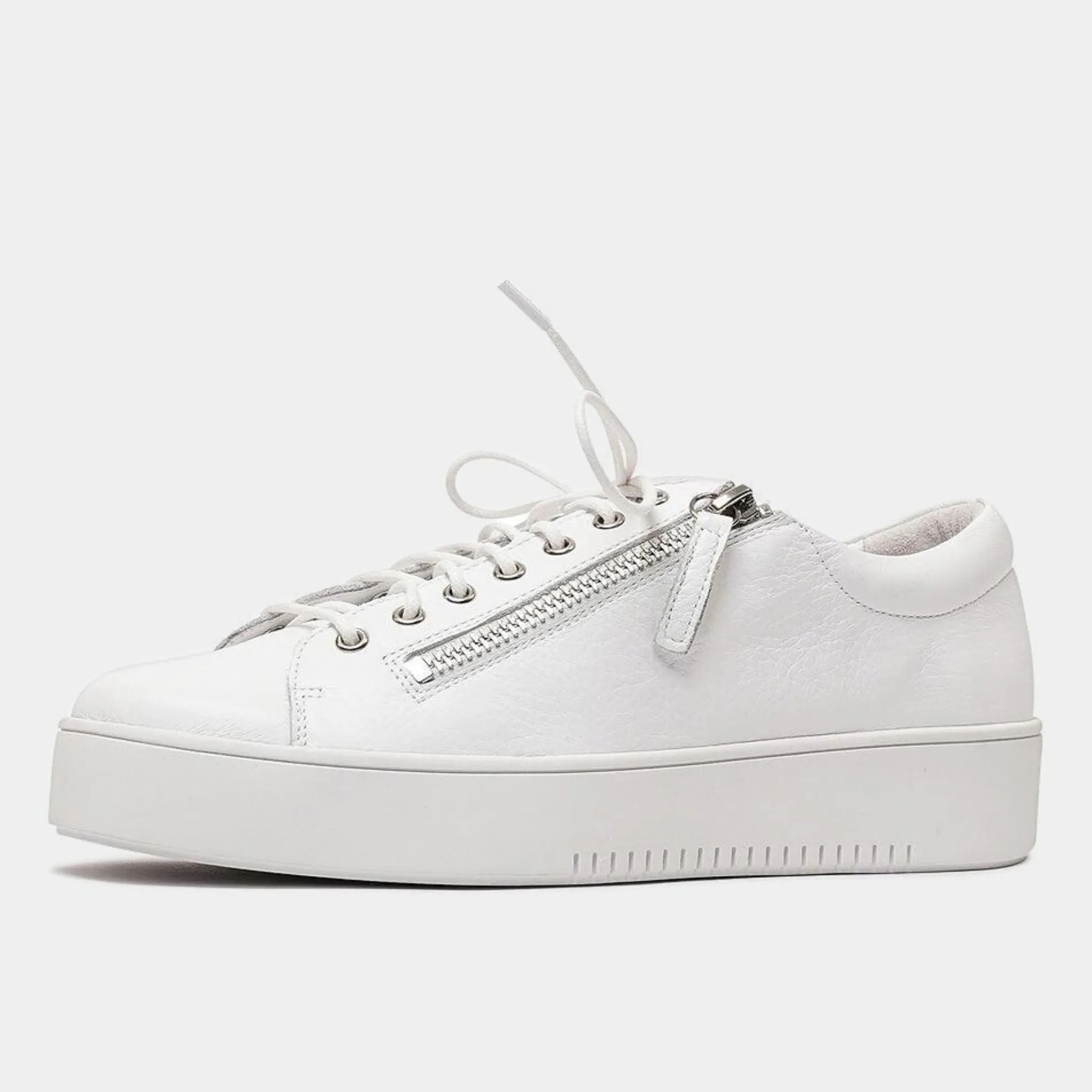 Laila White Leather Sneakers