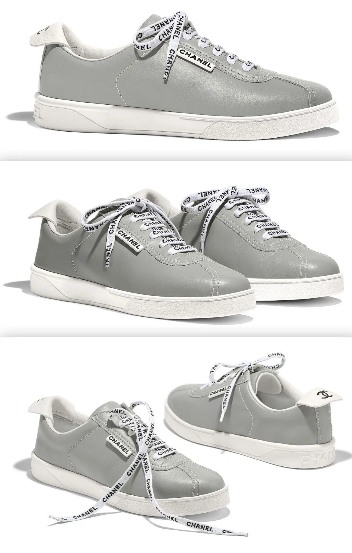 Light Grey Calfskin Sneakers