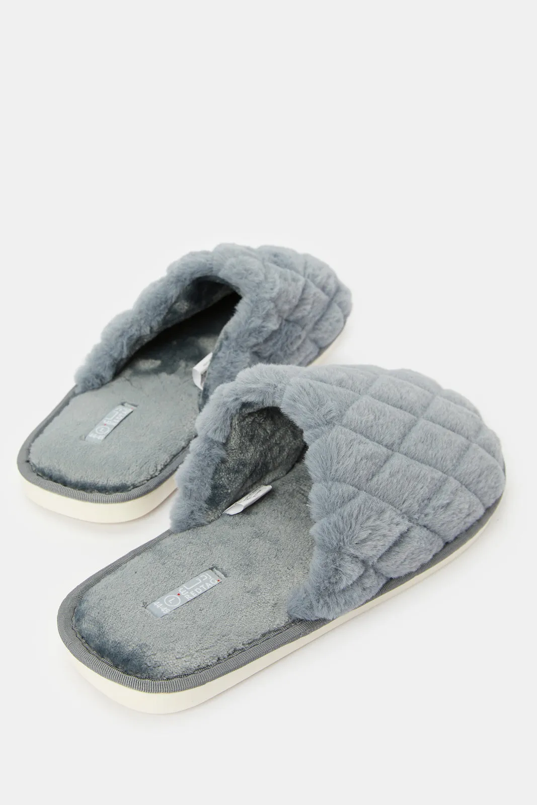 Men Grey Mule Slipper