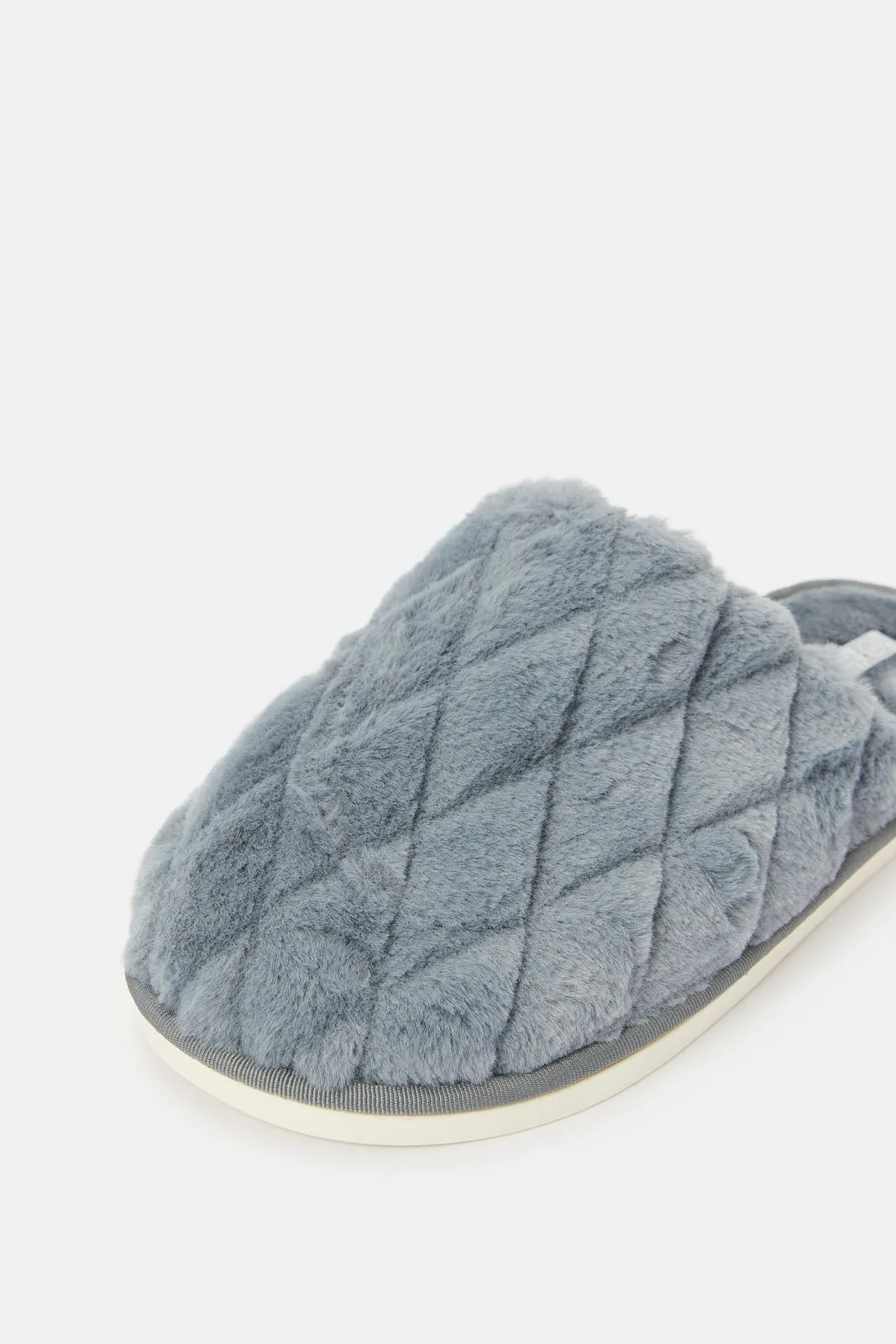 Men Grey Mule Slipper