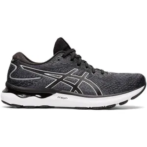 Men's Asics Gel-Nimbus 24, Black/White, 9.5 4E Extra Wide