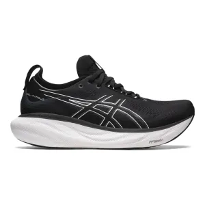 Men's Asics Gel-Nimbus 25, Black/Pure Silver, 7 2E Wide