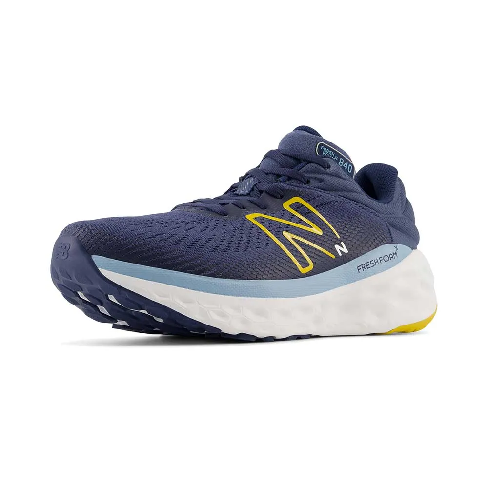 Men's Fresh Foam X 840v1 Running Shoe - Vintage Indigo/Ginger Lemon - Wide (2E)