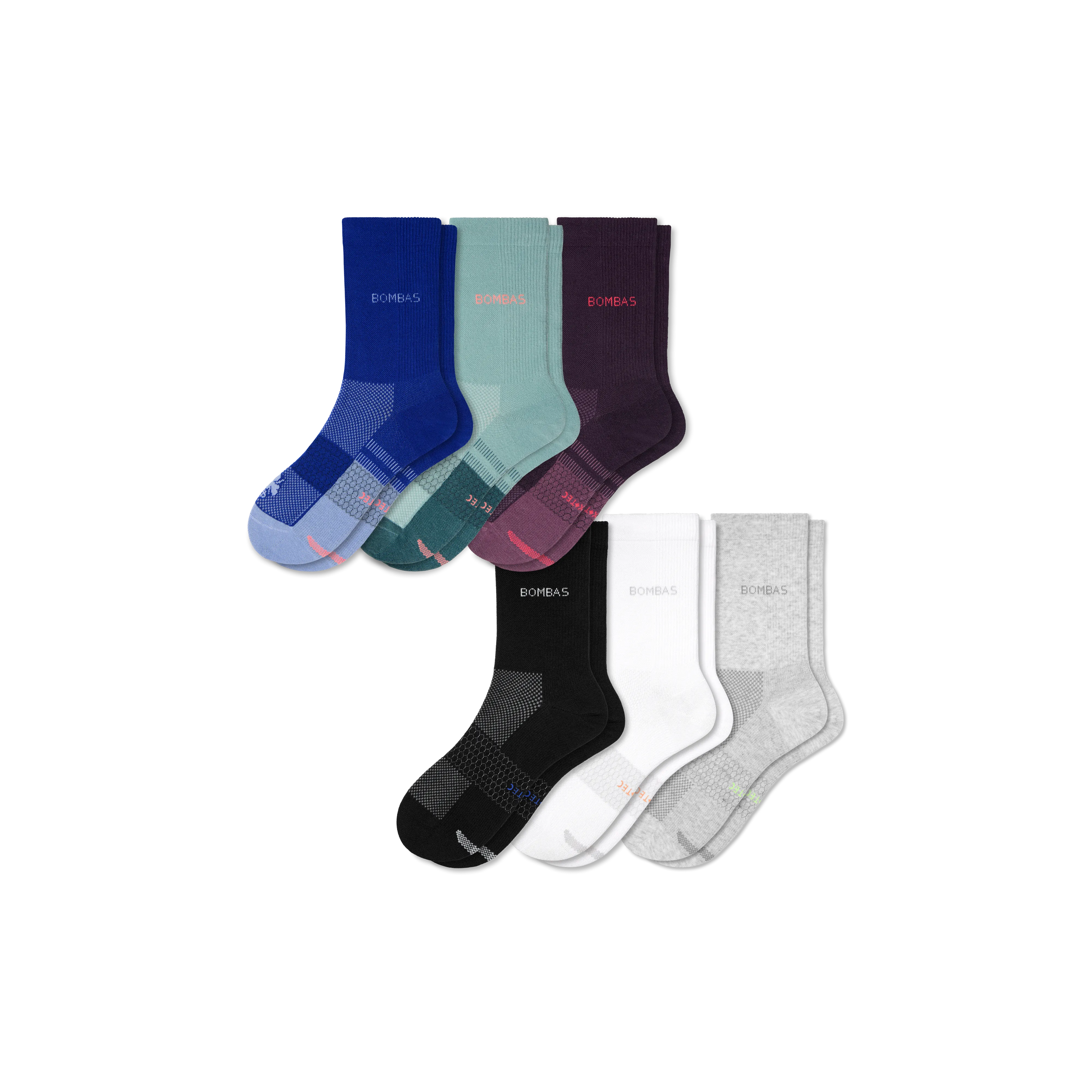 Men's Lightweight Athletic Half Calf Sock 6-Pack