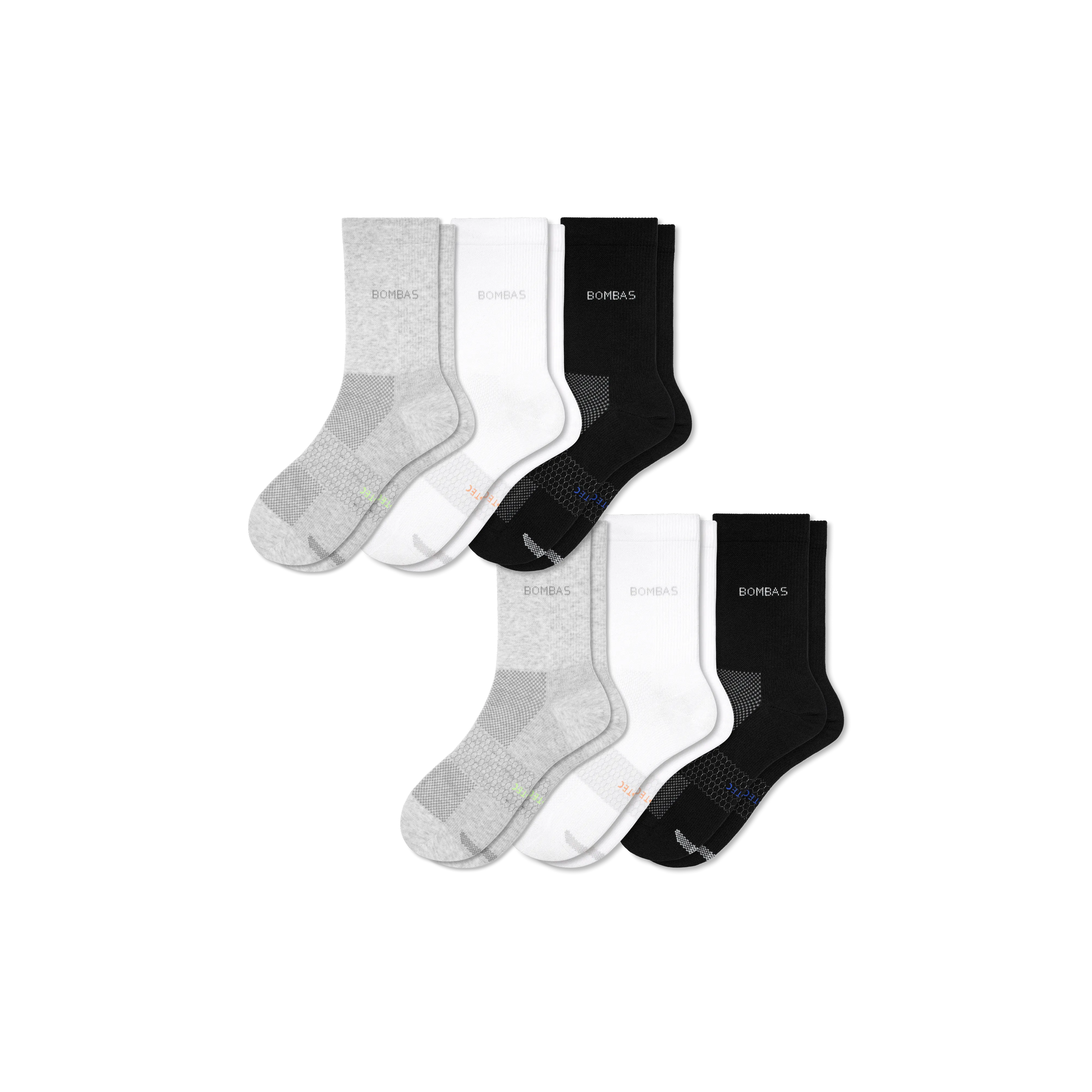 Men's Lightweight Athletic Half Calf Sock 6-Pack