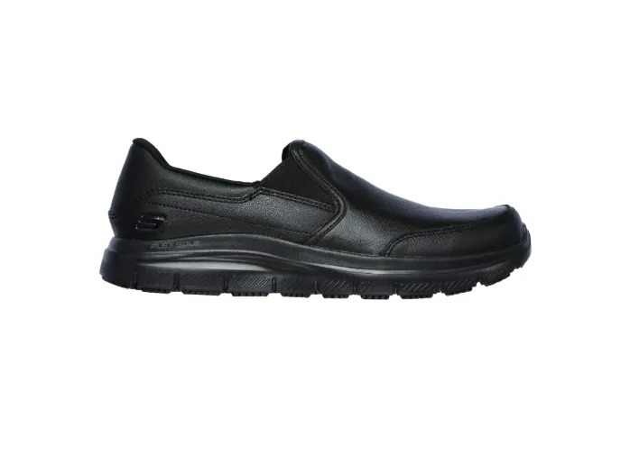 Mens Skechers Work Relaxed Fit: Flex Advantage Sr - Bronwood Work Black Shoes