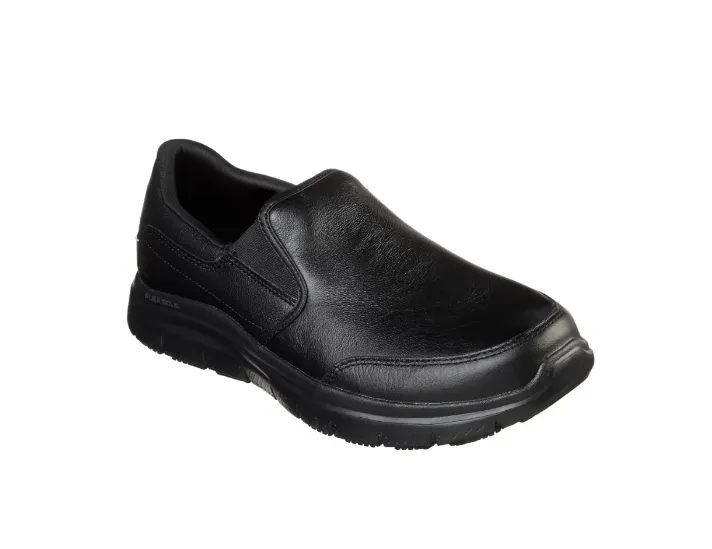 Mens Skechers Work Relaxed Fit: Flex Advantage Sr - Bronwood Work Black Shoes