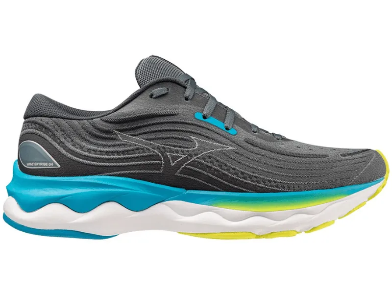 Mizuno Wave Skyrise 4 Mens Running Shoe (Grey/Blue/Green)