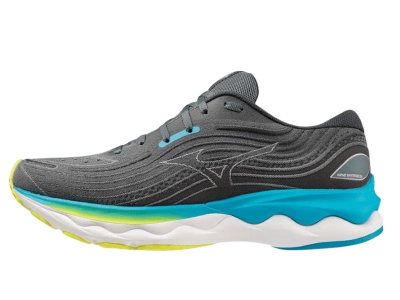 Mizuno Wave Skyrise 4 Mens Running Shoe (Grey/Blue/Green)