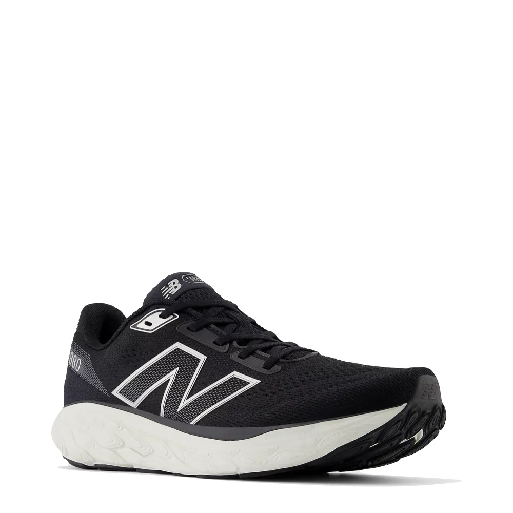 New Balance Men's Fresh Foam X 880v14 in Black with Sea Salt and Silver Metallic