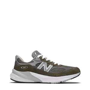 New Balance Men's Made in USA 990v6 Sneaker in Olive with Grey