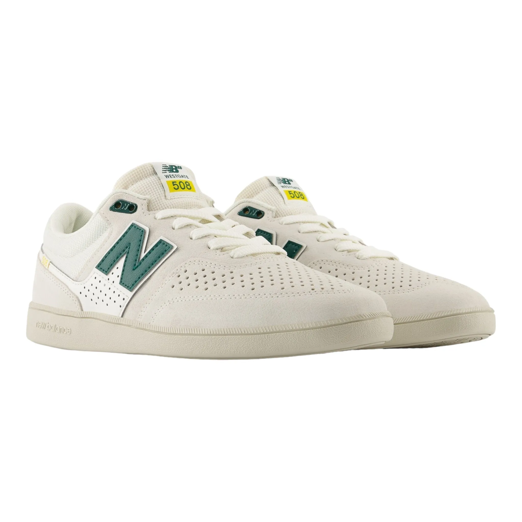 New Balance Numeric 508 Shoes - Sea Salt / Forest Green