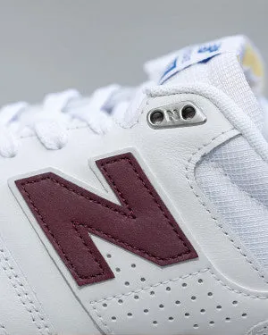 New Balance Numeric 508 Shoes - White / NB Burgundy