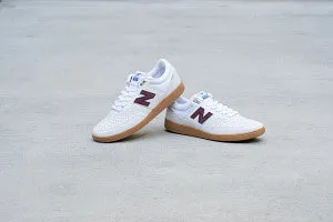 New Balance Numeric 508 Shoes - White / NB Burgundy