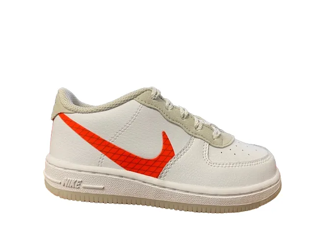 Nike Air Force  1 LV8 3 toddler snaeakers bassa da bambino CD7415 100 white-total orange