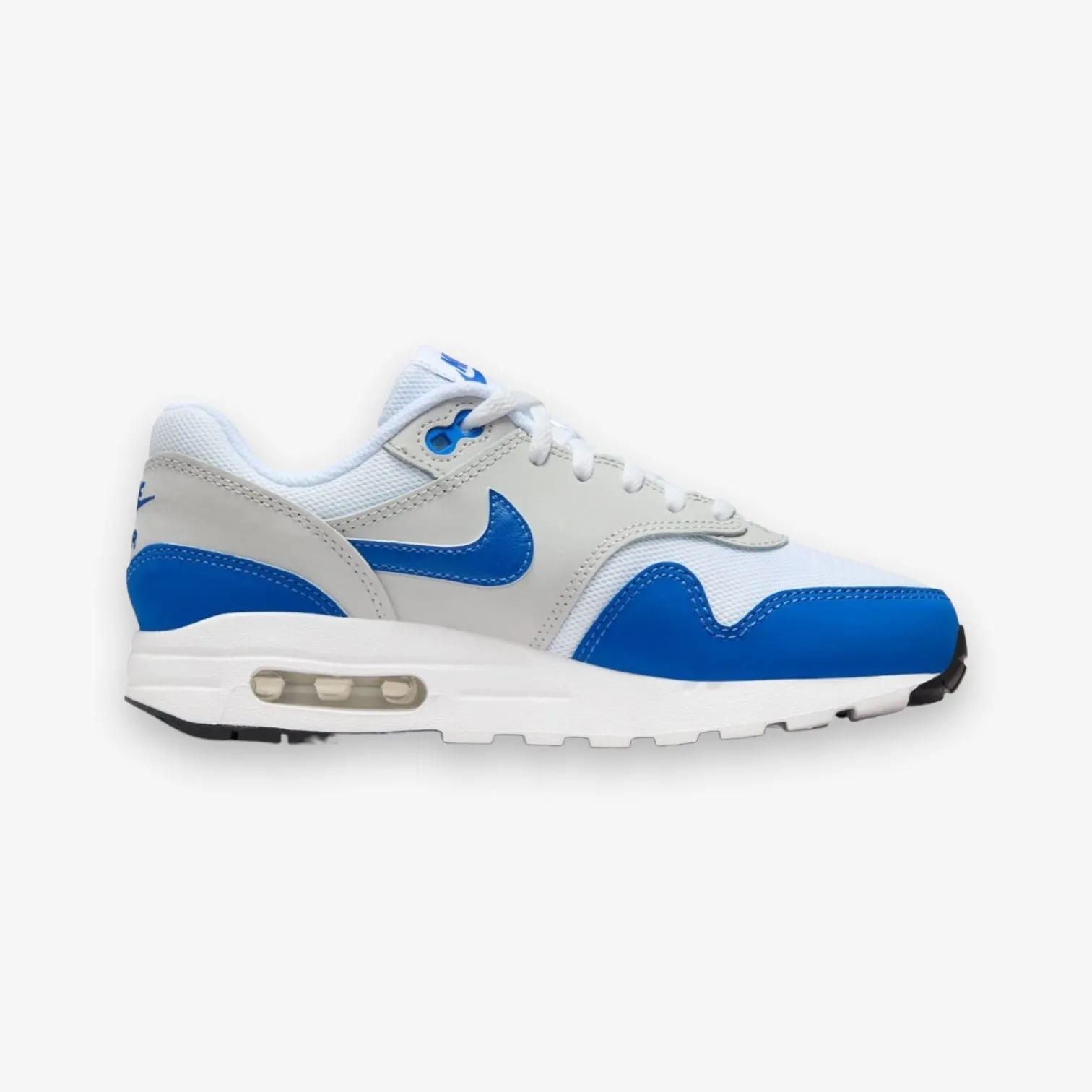 Nike Air Max 1 GS White Game Royal Neutral Grey Grade School DZ3307-104