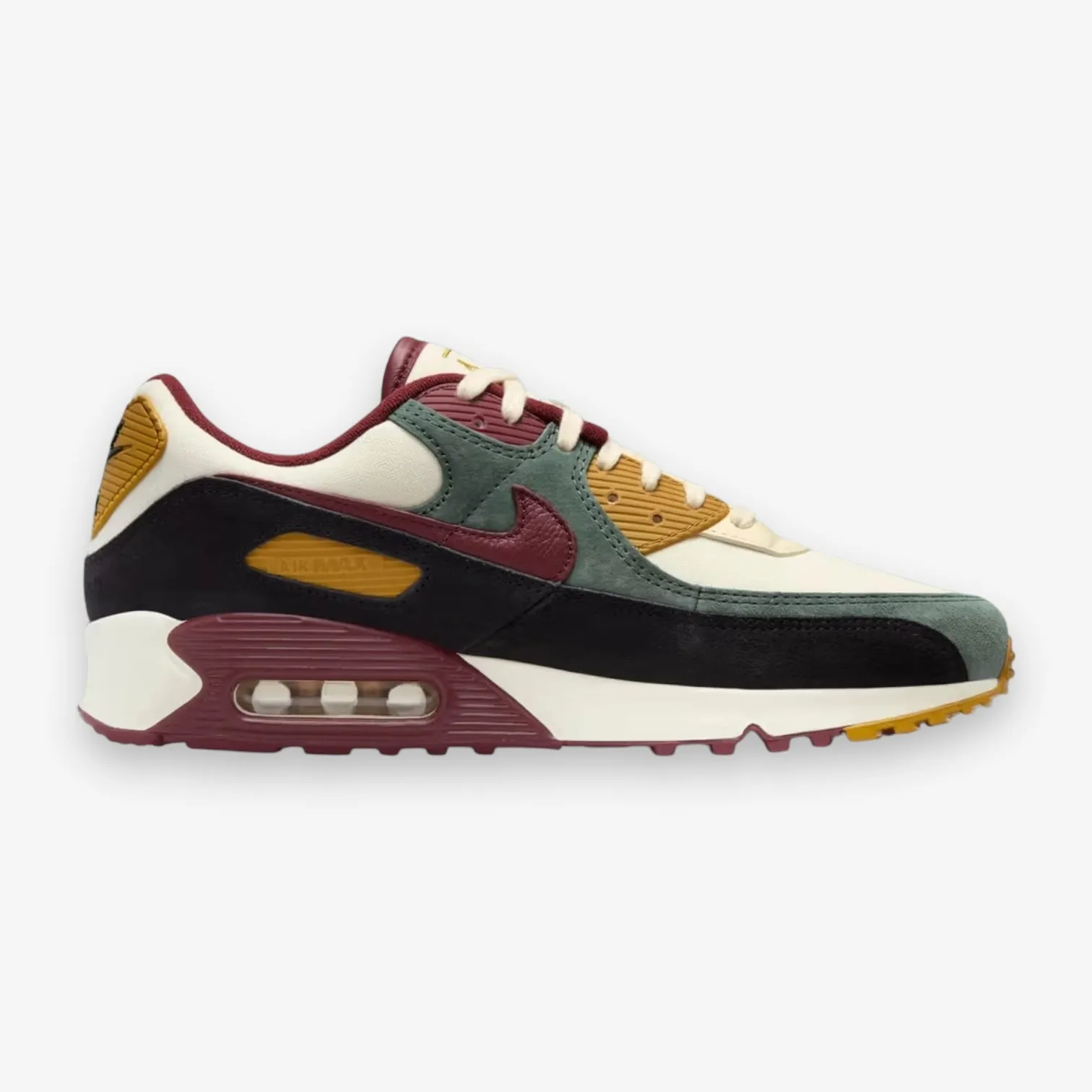 Nike AIR MAX 90 PRM COCONUT MILK/DARK TEAM RED-VINTAGE GREEN HQ3609-113