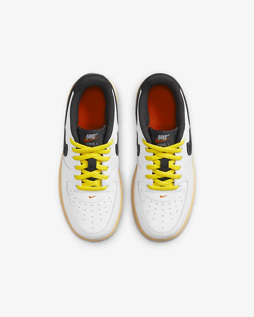 Nike Force 1 LV8 PS White Anthracite Yellow Strike Pre School Sizes DO5856-100