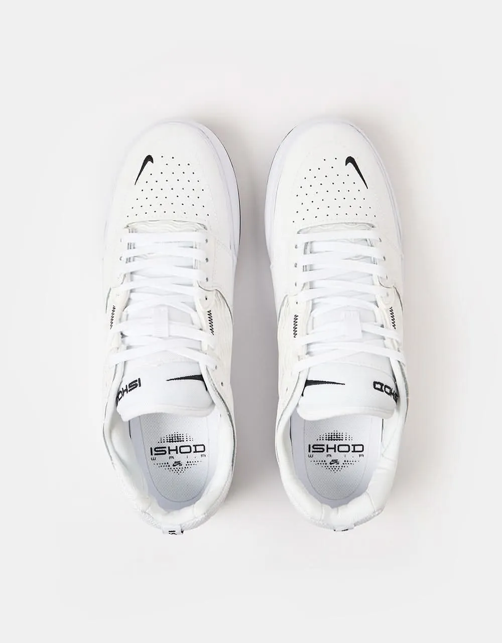 Nike SB Ishod Premium Skate Shoes - White/Black-White-Black