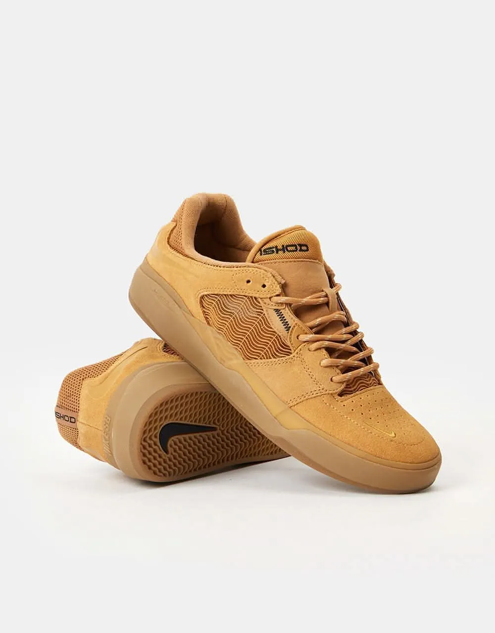 Nike SB Ishod Skate Shoes - Flax/Wheat-Flax-Gum Lt Brown