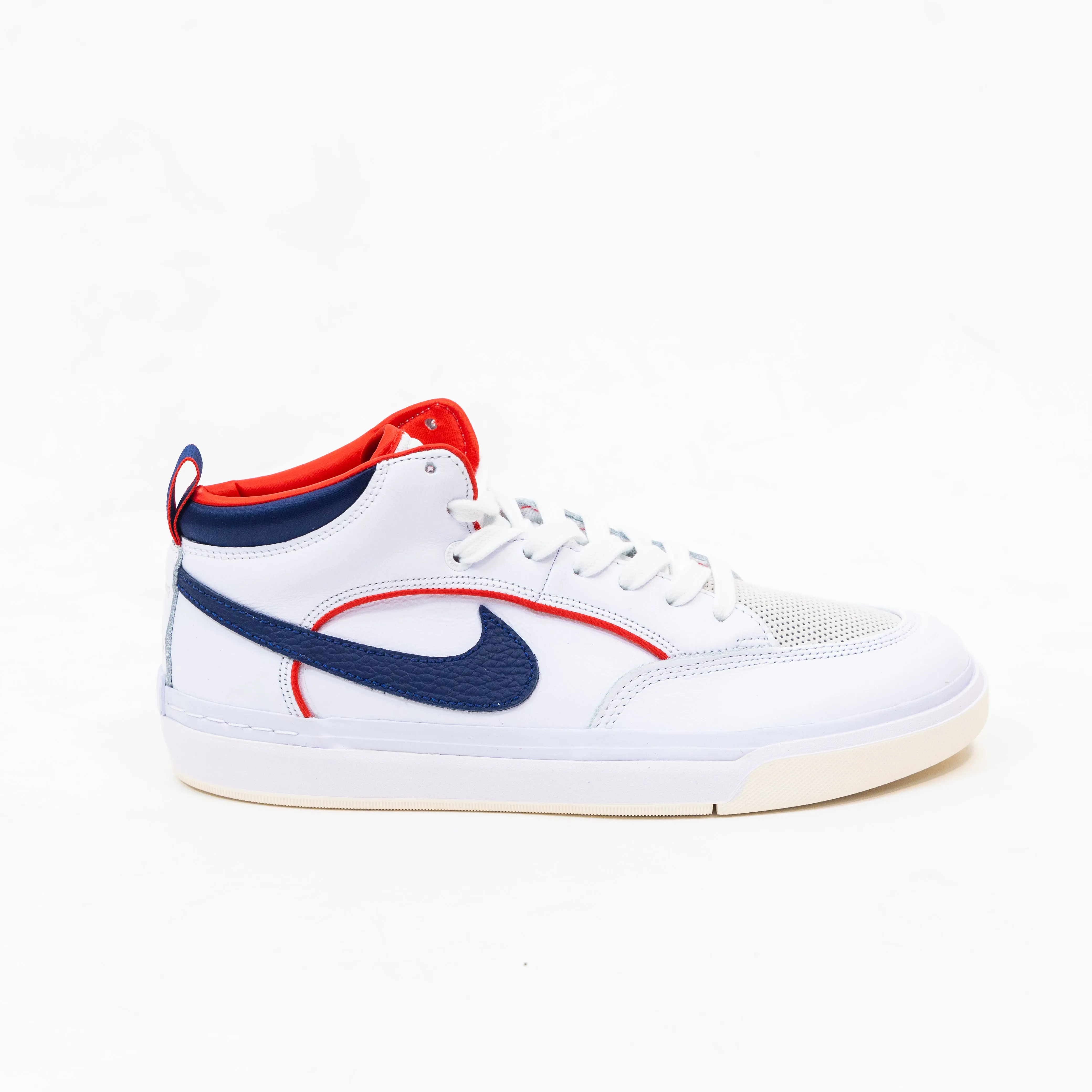 Nike SB React Leo - White/Midnight Navy-University Red-White